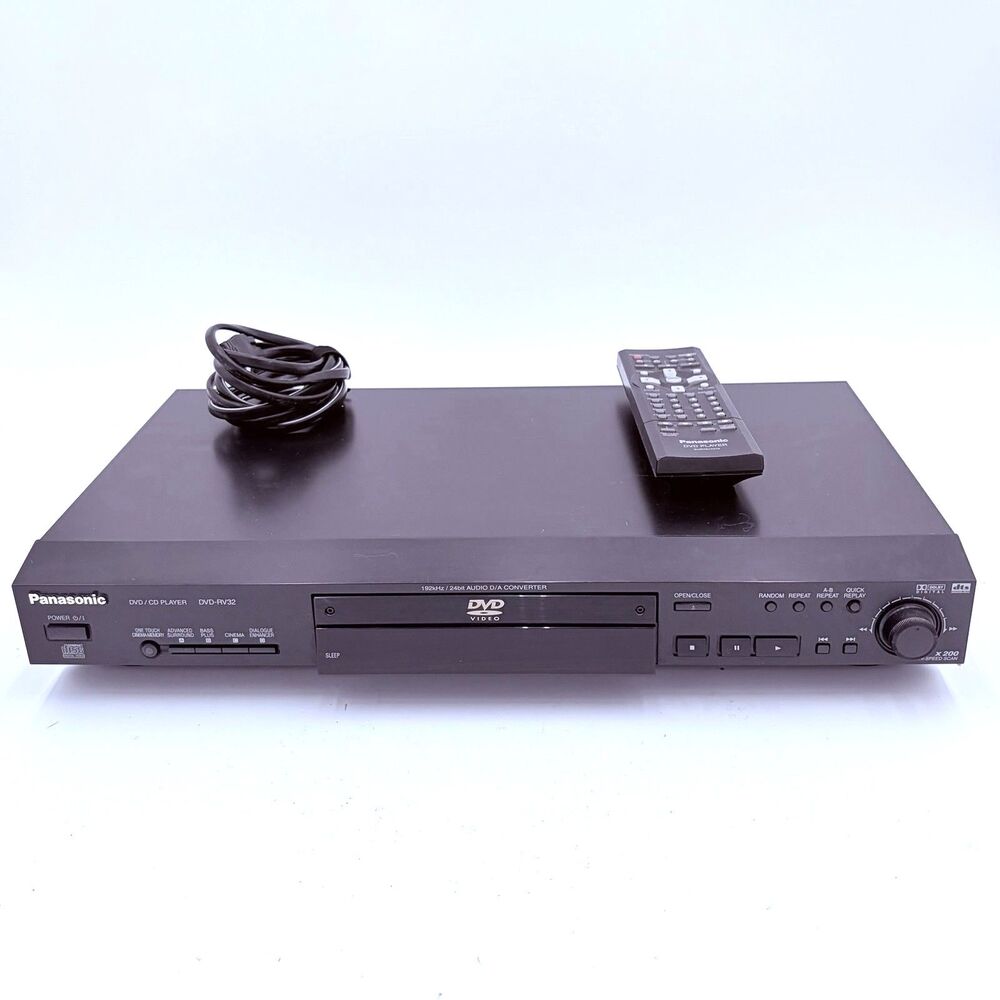 Panasonic DVD-RV32 DVD CD Player Tested Working w Remote Power Cord